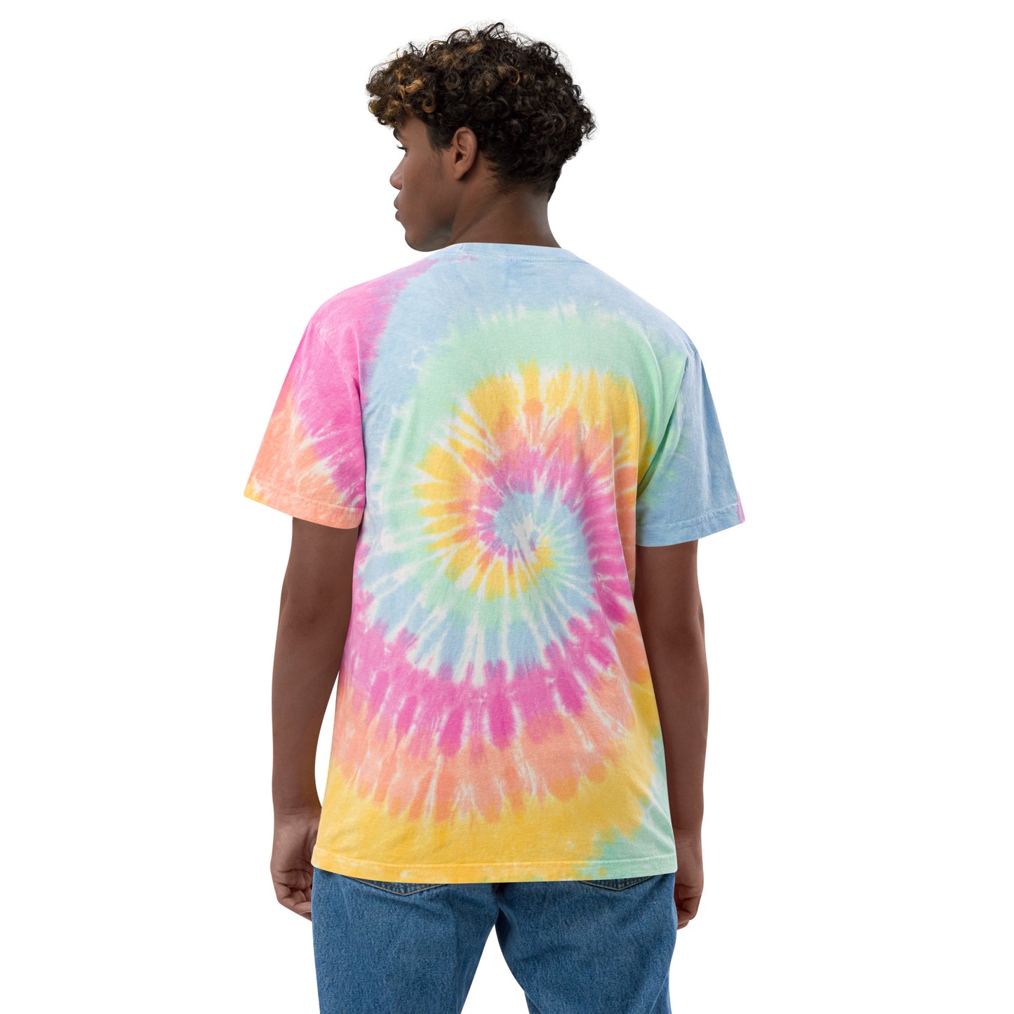 Oversized tie-dye Baphomet t-shirt