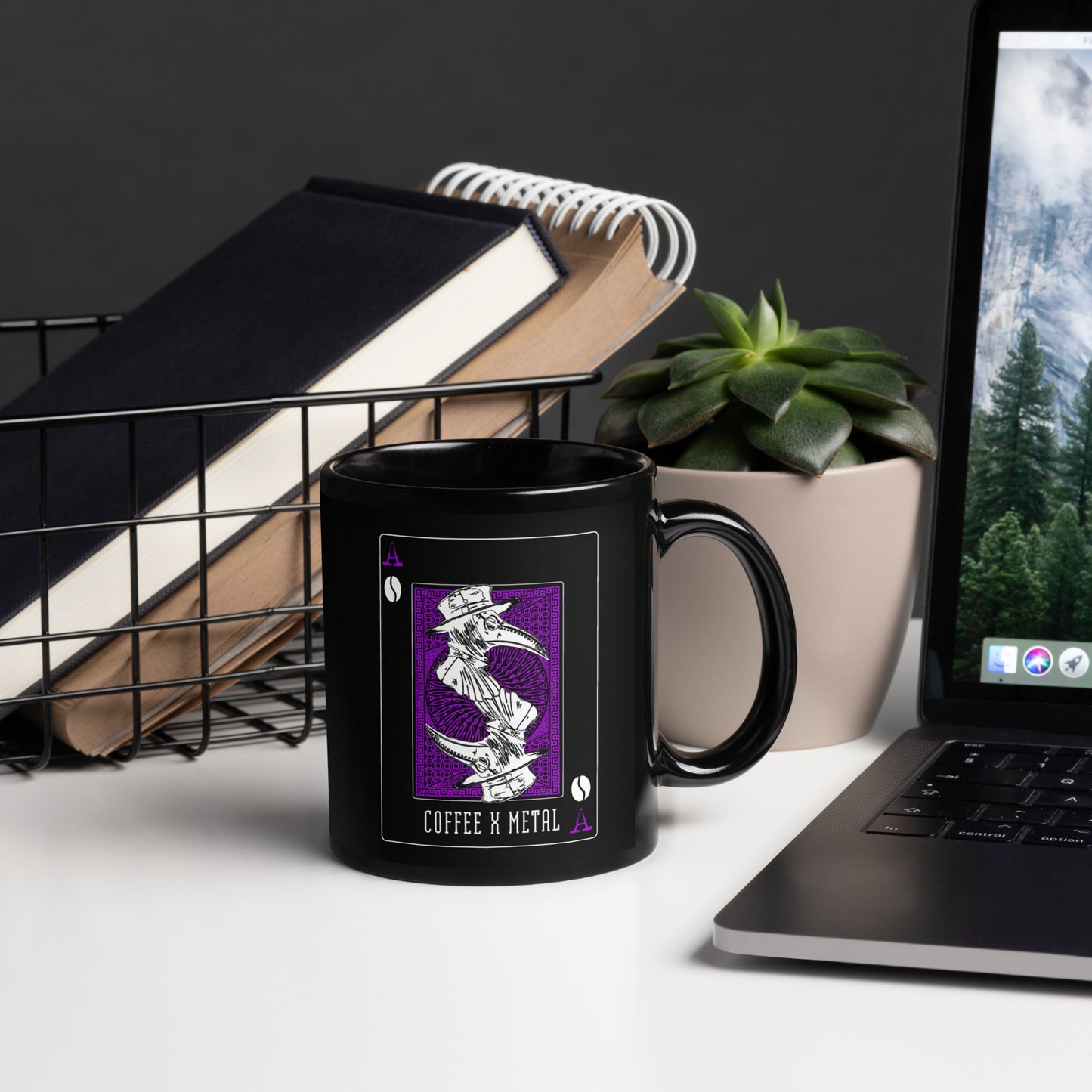 Plague Doctor Playing Card Mug PURPLE