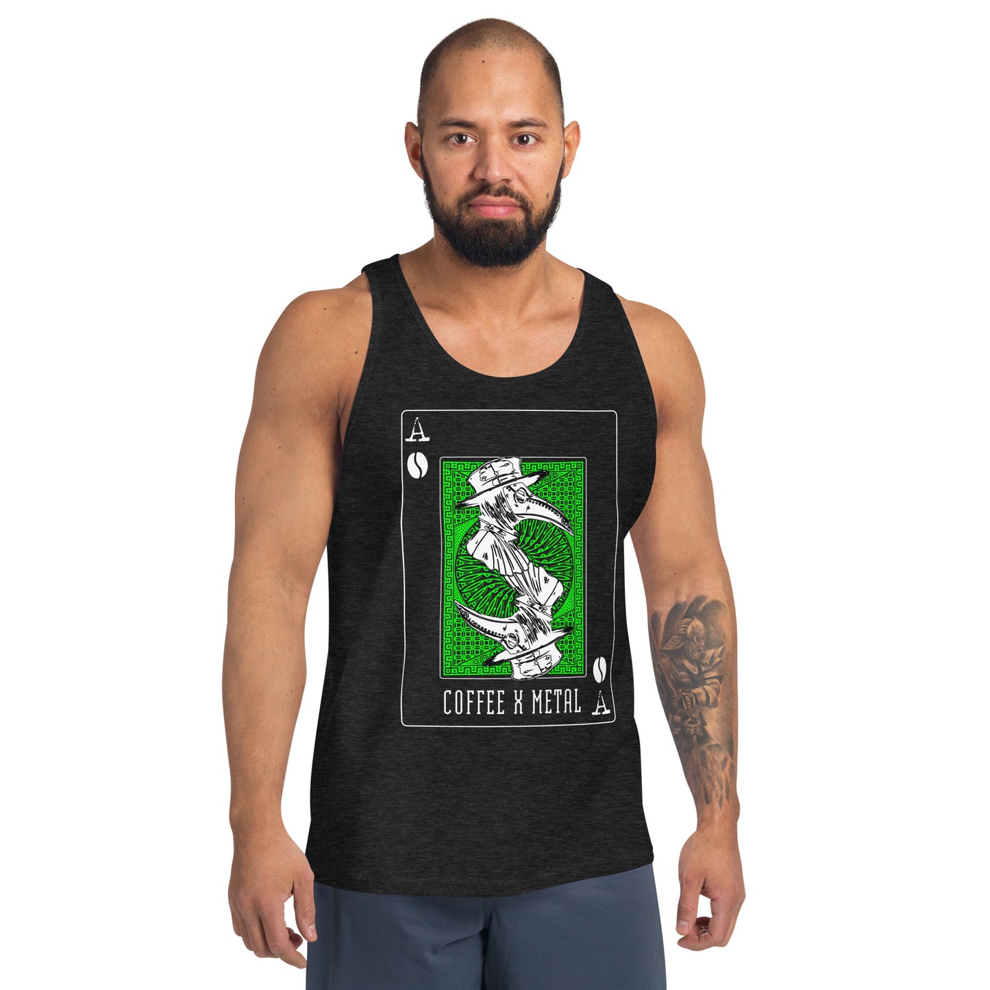 Plague Doctor Playing Card Green Men's Tank Top