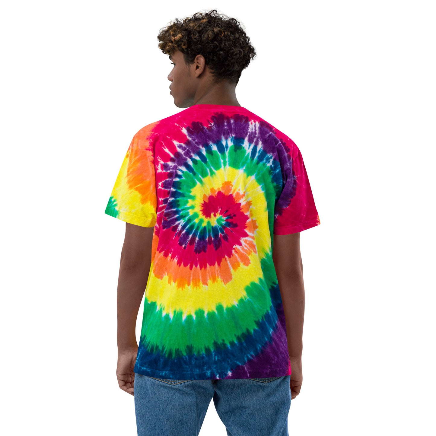 Oversized tie-dye Baphomet t-shirt