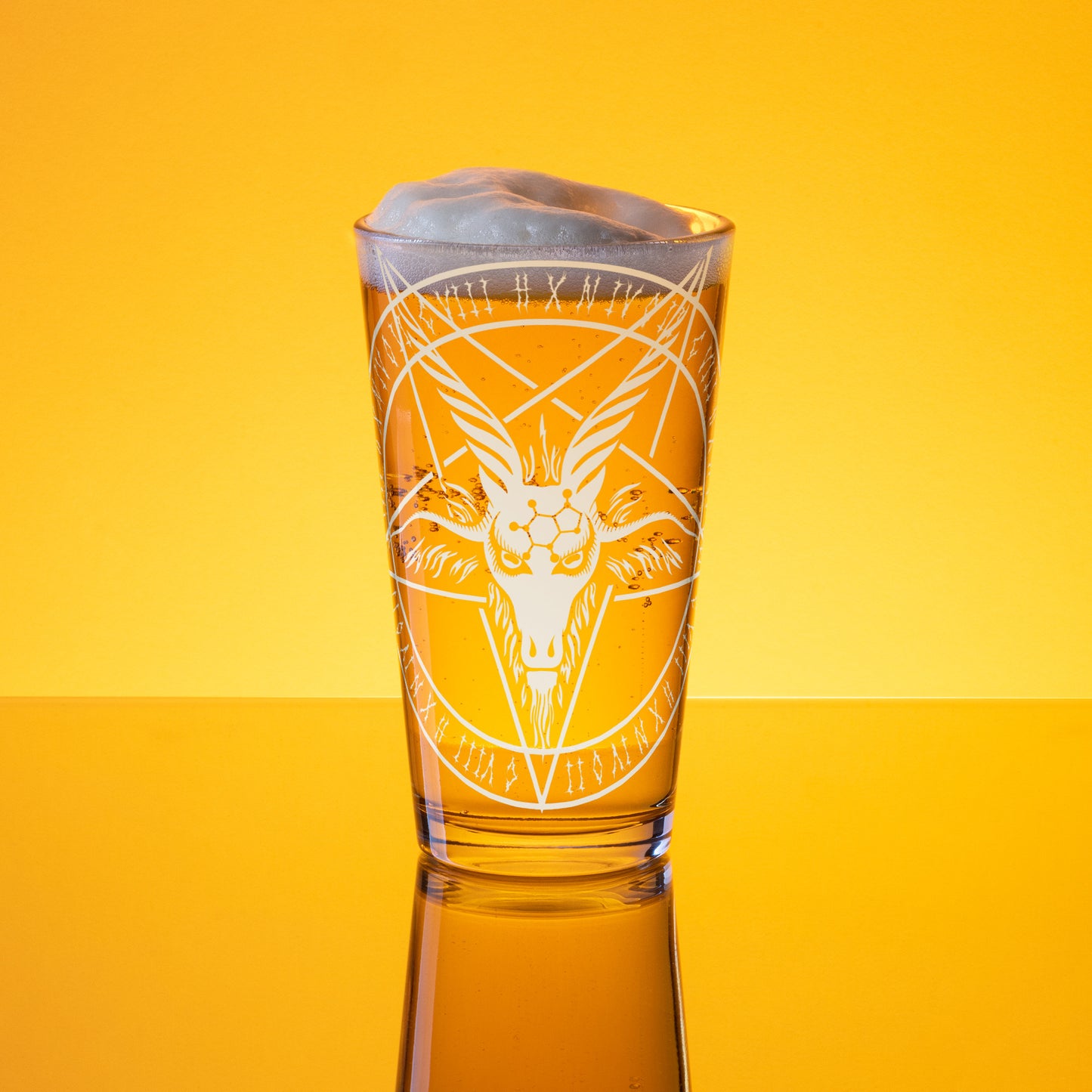 Baphomet Pint Glass