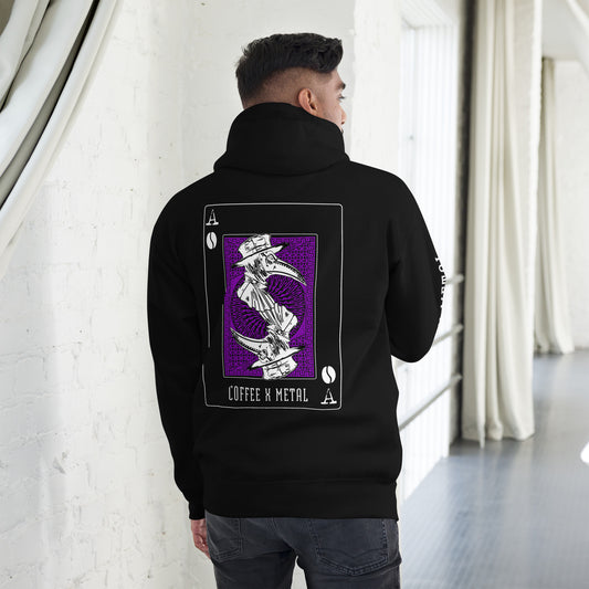 Plague Doctor Playing Card Hoodie PURPLE